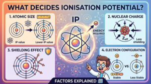 Read more about the article Ionisation Potential : What are the factors that decide the ionisation potential?